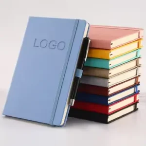 A5 Cheap Bulk Notebook Customizable Promotion Leather Journal Diary Notebook with Pen Holder