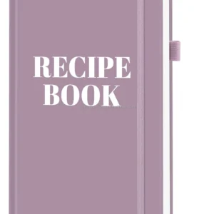 Custom Logo Printed Fabric Cover with Elastic Band Pen Holder for Writing Your Own Recipes