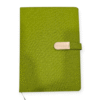 Modern Linen-Look Notebook in Bright Green with Secure Clasp | Wholesale for Business