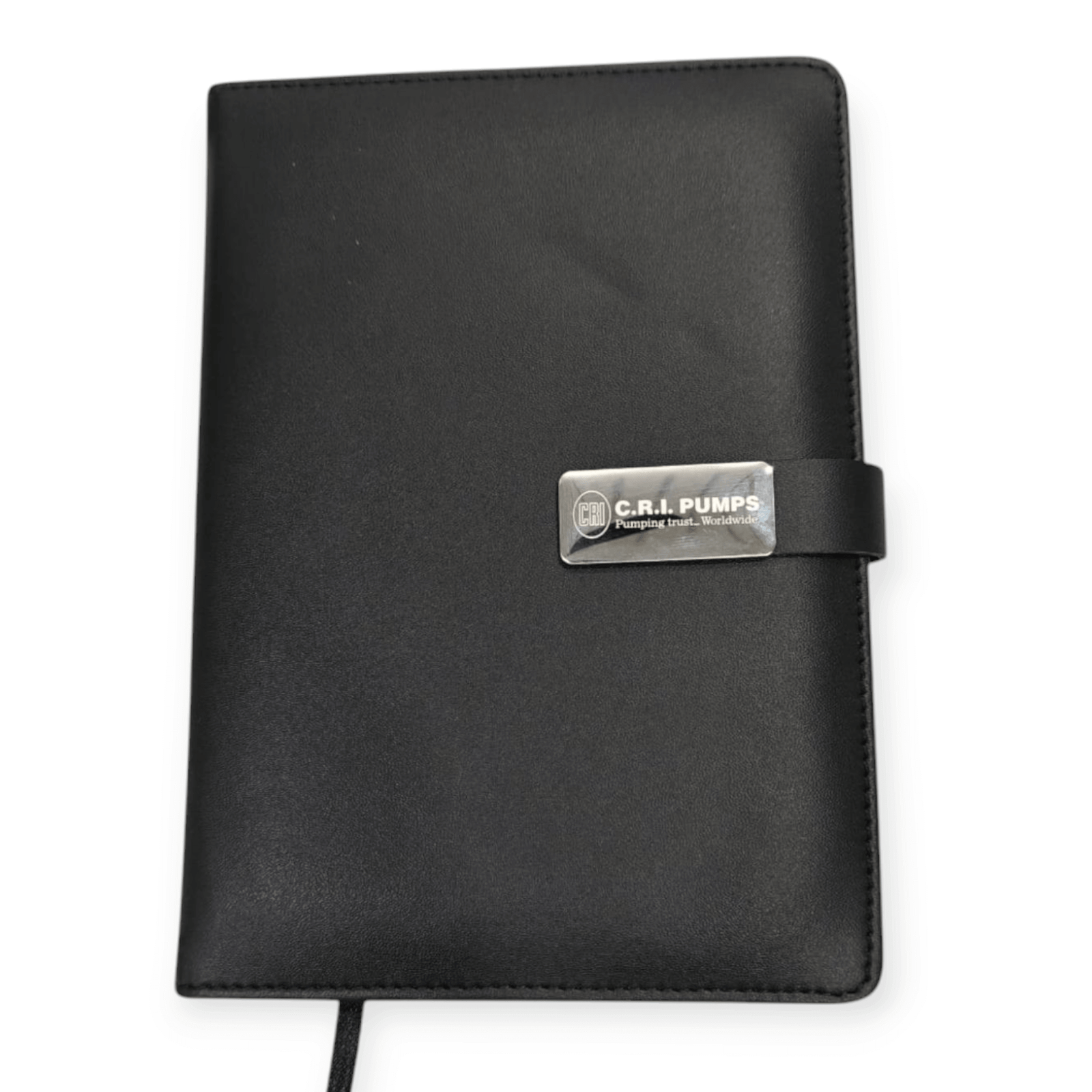 Executive Black PU Leather Journal with Custom Logo Plate | Bulk Corporate Branding