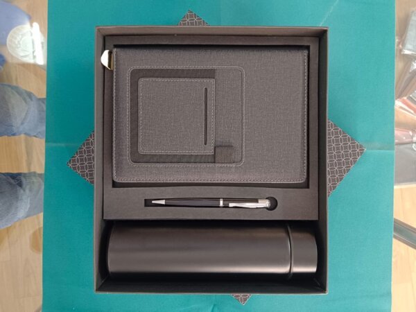 Executive Organizer Journal: Textured Fabric, Pockets & Pen Loop | Wholesale for Corporate Branding - Image 2