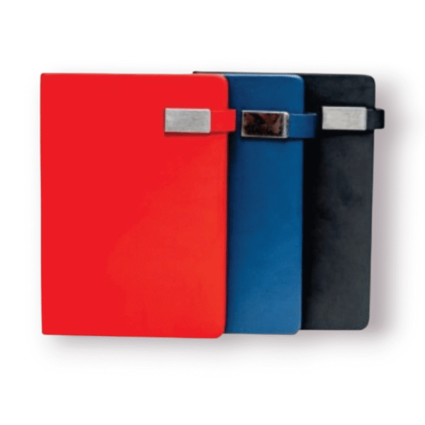 Premium Colorblock Magnetic Notebooks – Stylish PU Leather Journal with Metal Closure | Red, Blue & Black Variants