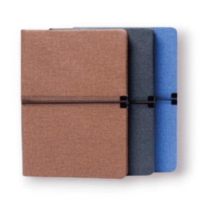 A5 Custom Bulk Fabric Notebook with Elastic Band – Promotional Corporate Journal for Branding & Events