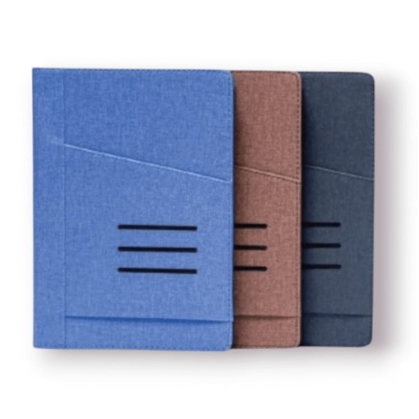 A5 Custom Corporate Fabric Notebook with Card Holder Slots – Bulk Promotional Diary for Gifting