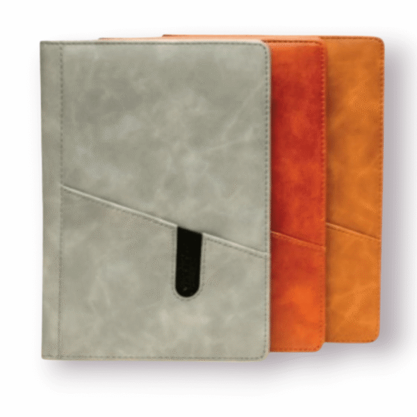 Custom PU Leather Notebook with Diagonal Pocket – Sleek & Functional Design for Corporate Gifting