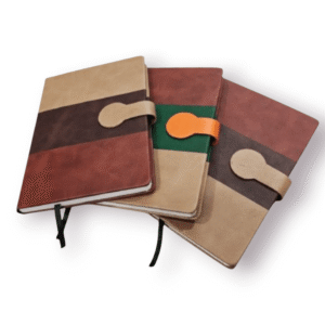 A5 PU Leather Diaries with Tri-Color Design & Magnetic Flap | Thread Bound Soft Cover Notebooks for Bulk Corporate Gifting
