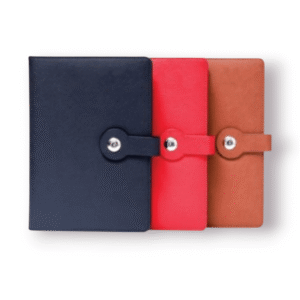 Elegant PU Leather Notebooks with Button Closure – A5 Size | Ideal for Corporate Gifting & Office Use