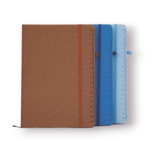 Premium A5 Fabric Notebook with Elastic Closure & Ruler Edge – Customizable perfect for Corporate Gifting