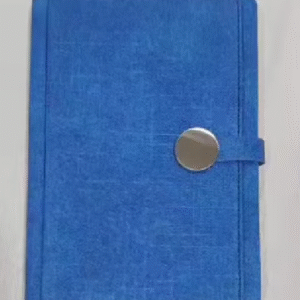 Stylish Blue Corporate Notebook with Button | Custom Office Stationery for Branding