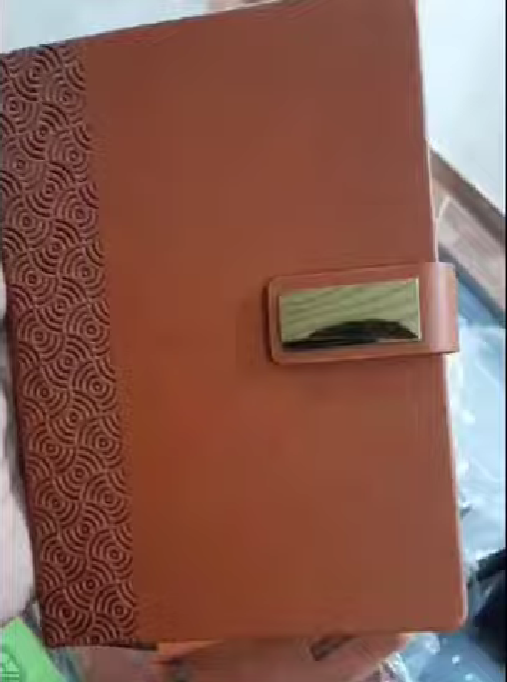 Premium Brown PU Leather Diary with Metal Clasp | Stylish Corporate Gift with Branding