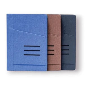 A5 Custom Corporate Fabric Notebook with Card Holder Slots – Bulk Promotional Diary for Gifting